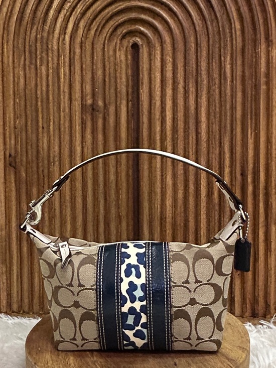 Coach Handbags - Coach Hampton Signature Mini Satchel Demi Bag Color Block Leopard Style F4211